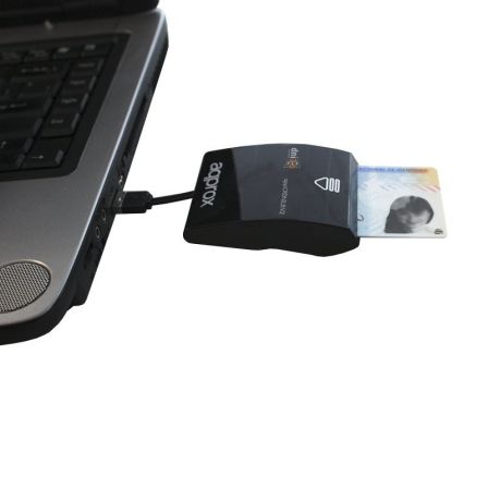 APPROX Lector de tarjetas inteligentes y DNI electrónico USB 2.0 Negro